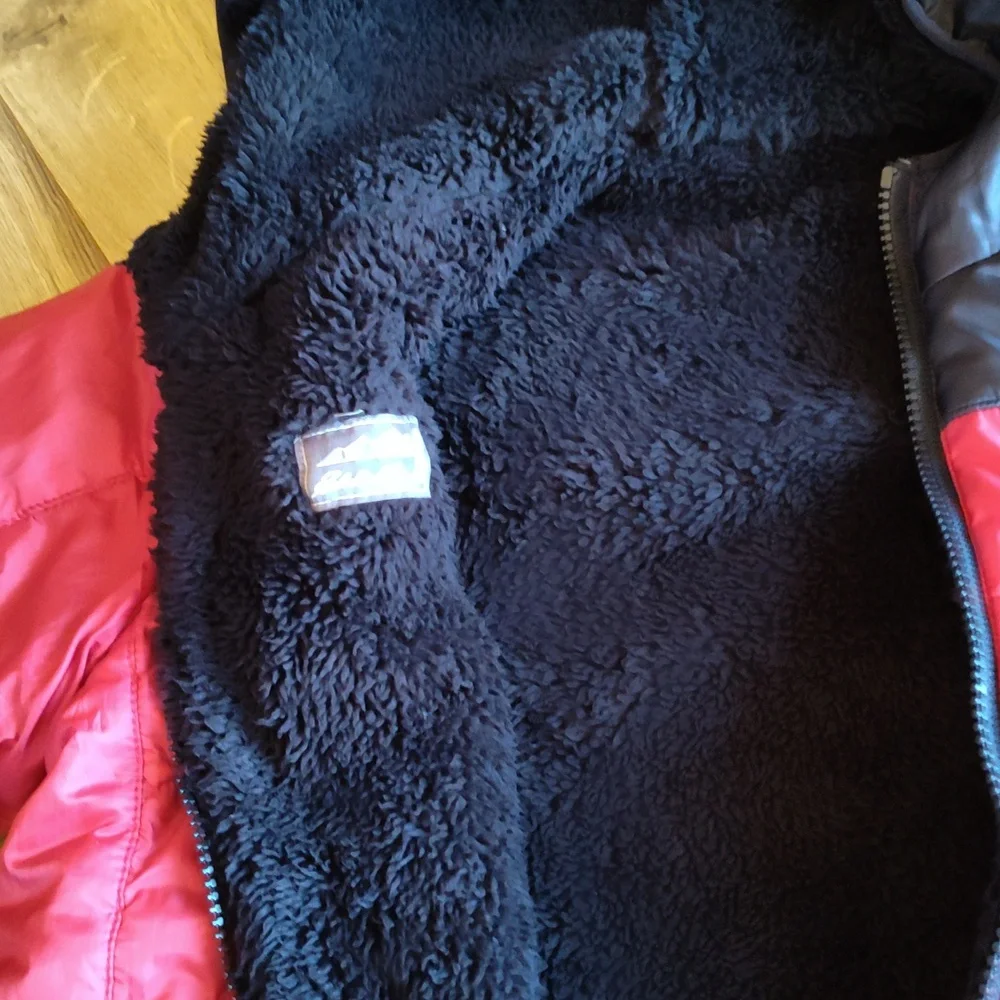 Eddie Bauer Jacket Reversible Puffer Fleece 14/16 - Picture 4 of 8
